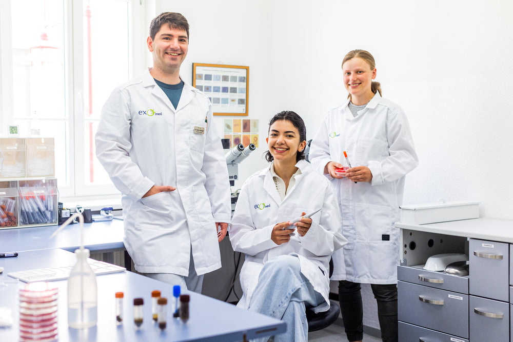Das exomed-Team im Labor in Marburg